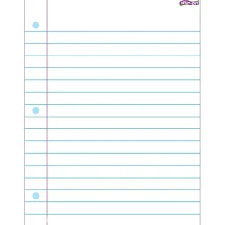 Trend Enterprises Notebook Paper Wipe-Off Chart Laminated Paper Dry-Erase Whiteboard, 17" x 22", 6/Bundle (T-27308-6)