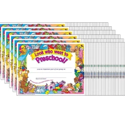 TREND Look who went to Preschool! Certificate, 30 Per Pack, 6 Packs (T-341-6)