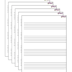 Trend Music Staff Wipe-Off Chart Laminated Paper Dry-Erase Whiteboard, 17" x 22", 6/Pack (T-27304-6)