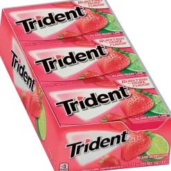 Trident Sugar Free Island Berry Lime Gum, 14 per Pack, 12/Pack (304-00066)