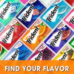 Trident Sugar Free Tropical Twist Gum, 14 Pieces/Pack, 12/Box (MOZ01110)