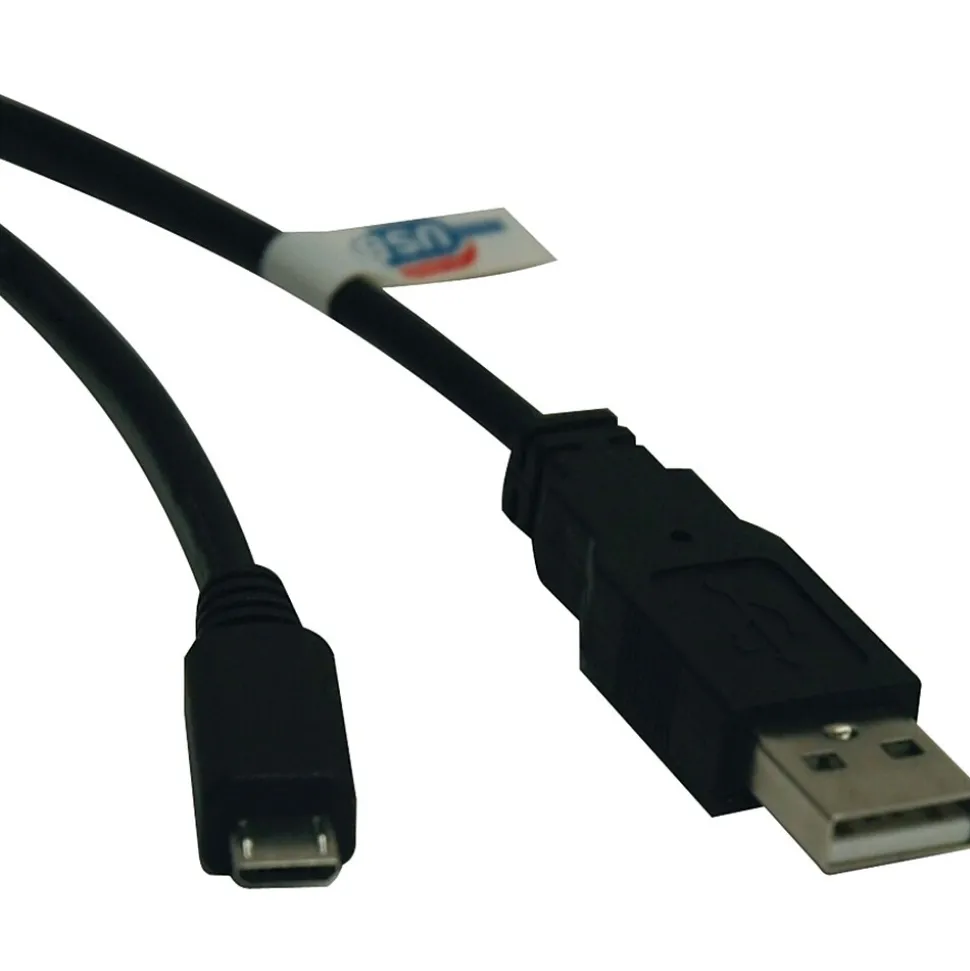 Tripp Lite 3' USB 2.0 Type A Male to Type A Male Device Cable, Black (U050-003)