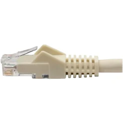 Tripp Lite Cat6 GbE Gigabit Ethernet Snagless Molded Patch Cable UTP White RJ45 M/M 6in 6