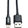 Tripp Lite USB Sync/Charge Cable with Lightning Connector for iPhones, 10 ft. (3M) Black, (M100-010-BK)