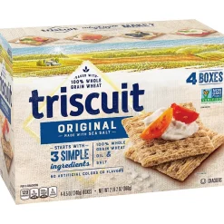 Triscuit Original with Sea Salt Crackers, 8.5 oz, 4/Pack (220-02004)
