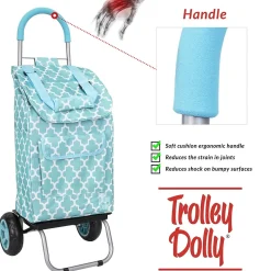 Trolley Dolly Standard Folding Hand Truck, 110 lb. Capacity, Moroccan Tile (01-581)