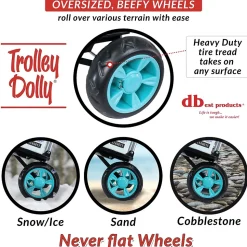 Trolley Dolly Standard Folding Hand Truck, 110 lb. Capacity, Moroccan Tile (01-581)