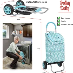Trolley Dolly Standard Folding Hand Truck, 110 lb. Capacity, Moroccan Tile (01-581)