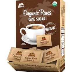 Tropically Grown Organic Raws Cane Sugar, 200/Box (83035)