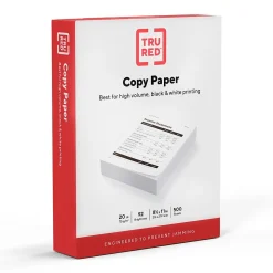 TRU RED™ 8.5" x 11" Copy Paper, 20 lbs., 92 Brightness, 500 Sheets/Ream (TR56957)