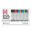 TRU RED™ Dry Erase Marker, Fine Tip, Assorted, 12/Pack (TR61434-CC)