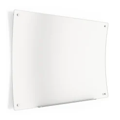 TRU RED™ Ergonomic Curved Magnetic Glass Dry-Erase Whiteboard, 4' x 3' (TR62094)