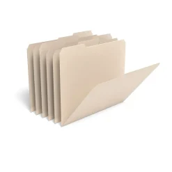 TRU REDâ„¢ File Folder, 3-Tab, Letter Size, Manila, 12/Pack (TR36049)