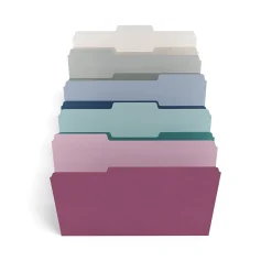 TRU REDâ„¢ File Folders, 3-Tab, Letter Size, Assorted Jewel Tone Colors, 24/Pack (TR58171)