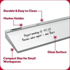 TRU RED™ Glass Desktop Dry-Erase Whiteboard (TR62579)