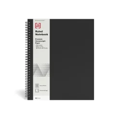 TRU REDâ„¢ Large Soft Cover Ruled Notebook, Black (TR54984)