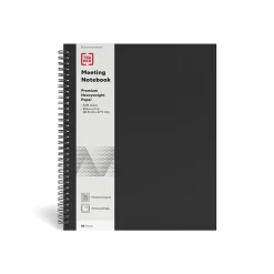 TRU REDâ„¢ Large Soft Cover Meeting Notebook, Black (TR54985)