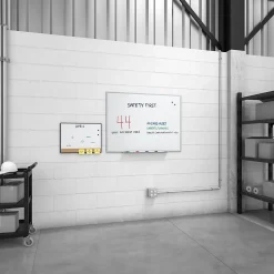 TRU RED™ Magnetic Steel Dry Erase Board, Satin Frame, 4' x 3' (TR61175)