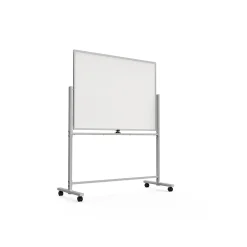 TRU RED™ Magnetic Steel Mobile Dry Erase Board, Aluminum Frame, 4' x 3' (TR62619)