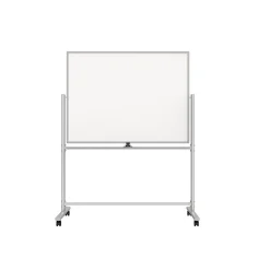 TRU RED™ Magnetic Steel Mobile Dry Erase Board, Aluminum Frame, 4' x 3' (TR62619)