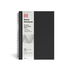TRU REDâ„¢ Medium Soft Cover Ruled Notebook, Black (TR54987)