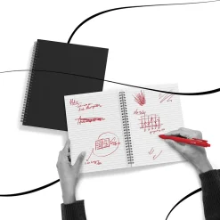 TRU RED™ Medium Soft Cover Ruled Notebook, Black (TR54987)