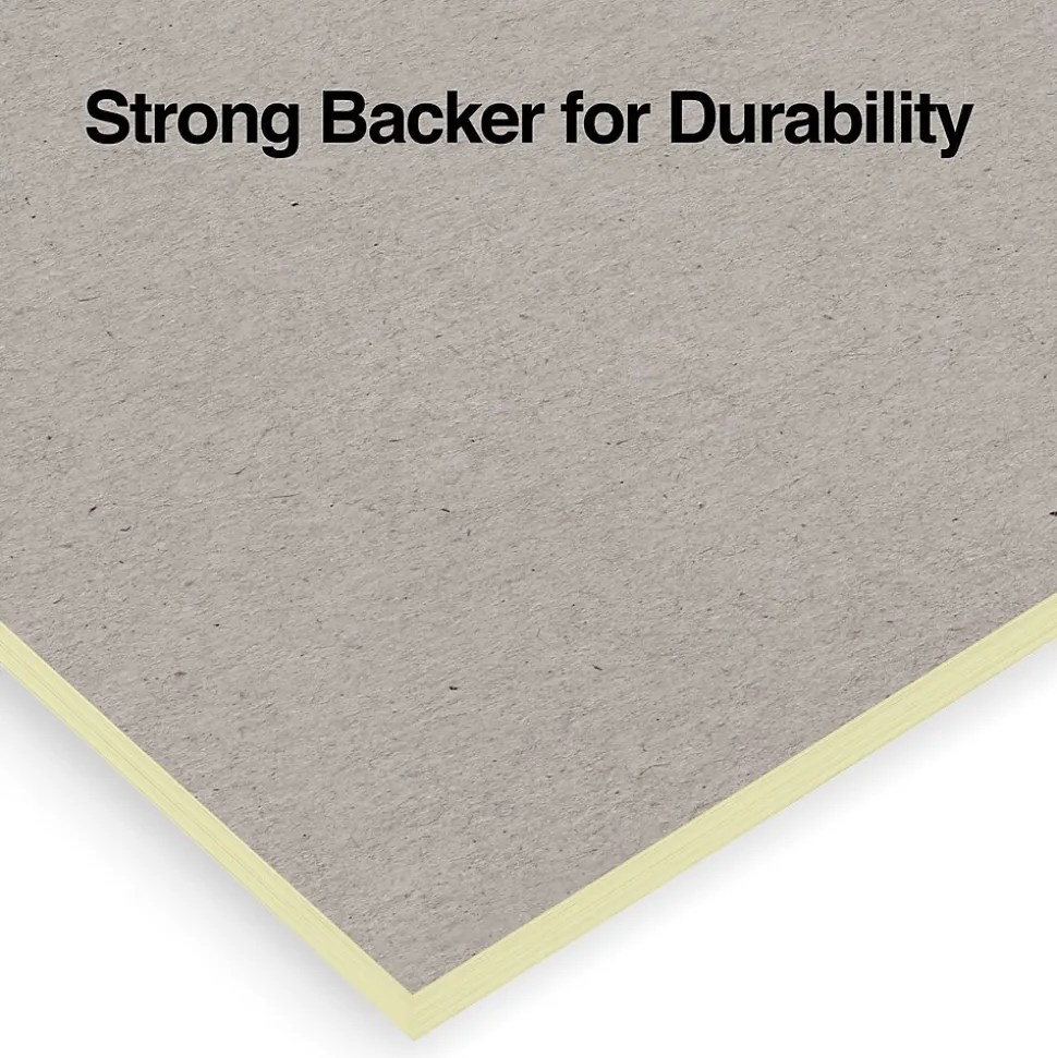 TRU RED™ Notepad, 5" x 8", Narrow Ruled, Canary, 50 Sheets/Pad, 6 Pads/Pack (TR57357)