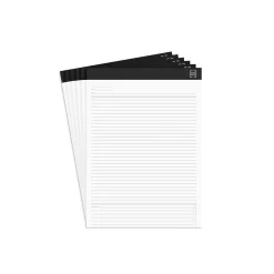 TRU RED™ Notepads, 8.5" x 11.75", Meeting Agenda Format Ruled, White, 50 Sheets/Pad, 6 Pads/Pack (TR57380)
