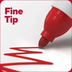 TRU RED™ Pen Dry Erase Markers, Fine Tip, Assorted, 4/Pack (TR61457/TR54562)