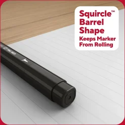 TRU RED™ Pen Permanent Markers, Twin Tip, Black, 4/Pack (TR57829)