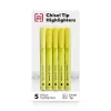 TRU RED™ Pocket Stick Highlighter with Grip, Chisel Tip, Yellow, 5/Pack (TR54578)