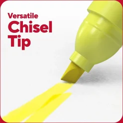 TRU RED™ Pocket Stick Highlighter with Grip, Chisel Tip, Yellow, 5/Pack (TR54578)