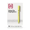 TRU RED™ Pocket Stick Highlighter with Grip, Chisel Tip, Yellow, 36/Pack (TR54582)