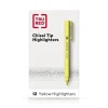 TRU RED™ Pocket Stick Highlighter with Grip, Chisel Tip, Yellow, Dozen (TR54580)
