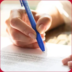 TRU RED™ Quick Dry Gel Pens, Fine Point, 0.5mm, Blue, Dozen (TR54472)