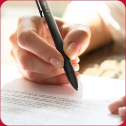 TRU RED™ Retractable Quick Dry Gel Pen, Extra Fine Point, 0.38mm, Black, 5/Pack (TR56951)