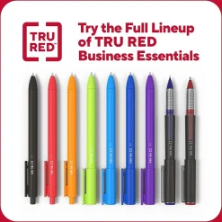 TRU RED™ Retractable Quick Dry Gel Pen, Extra Fine Point, 0.38mm, Black, 5/Pack (TR56951)