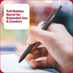 TRU RED™ Retractable Quick Dry Gel Pen, Medium Point, 1.0mm, Black, 5/Pack (TR56952)