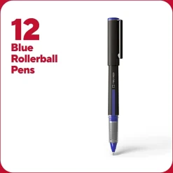 TRU RED™ Rollerball Pens, Conical Tip, Blue, Dozen/Pack (TR57322)
