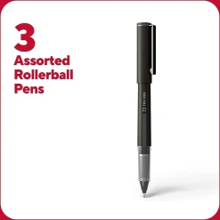 TRU RED™ Rollerball Pens, Fine Point, Assorted Colors, 3/Pack (TR58251)