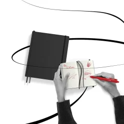 TRU RED™ Small Flexible Cover Dotted Journal, Black (TR54782)