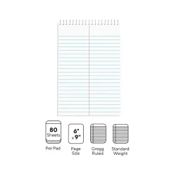 TRU RED™ Steno Pad, 6