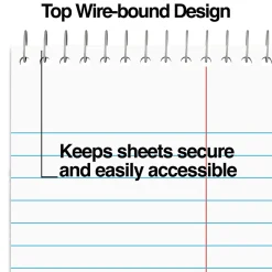 TRU RED™ Steno Pad, 6