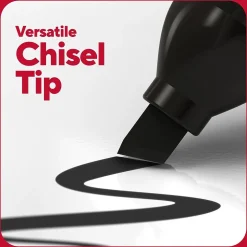 TRU RED™ Tank Dry Erase Markers, Chisel Tip, Black, 12/Pack (TR61440-CC)