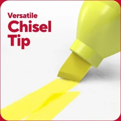 TRU RED™ Tank Highlighter with Grip, Chisel Tip, Yellow, 36/Pack (TR54581)