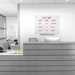 TRU RED™ Tempered Glass Dry Erase Board, Frosted, 4' x 3' (TR61199)