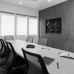 TRU RED™ Tempered Glass Dry Erase Board, Black, 4' x 3' (TR61200)