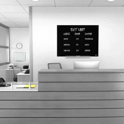 TRU RED™ Tempered Glass Dry Erase Board, Black, 4' x 3' (TR61200)