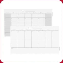 TRU RED™ Templated Magnetic Glass Dry-Erase Whiteboard, 3' x 2' (TR62139)