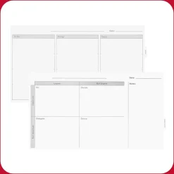 TRU RED™ Templated Magnetic Glass Dry-Erase Whiteboard, 3' x 2' (TR62139)